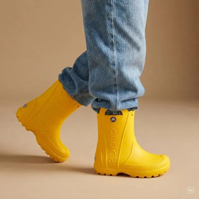 Crocs Handle It regenlaarzen geel, foto 5