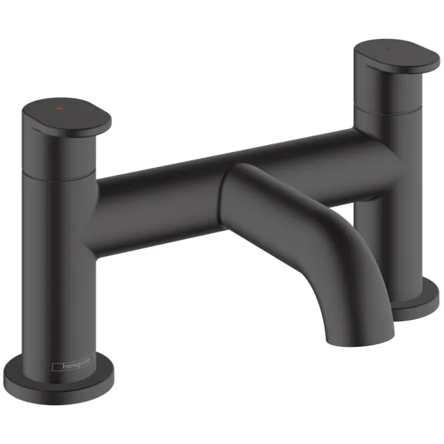 Hansgrohe Badrandmengkraan HansGrohe Vernis Blend 2-gats Mat Zwart