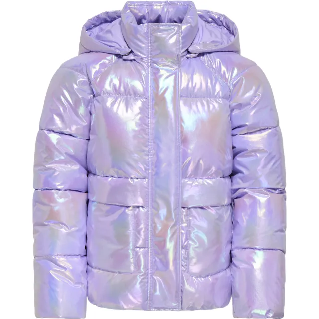Only Kids Only Girl gewatteerde winterjas paars