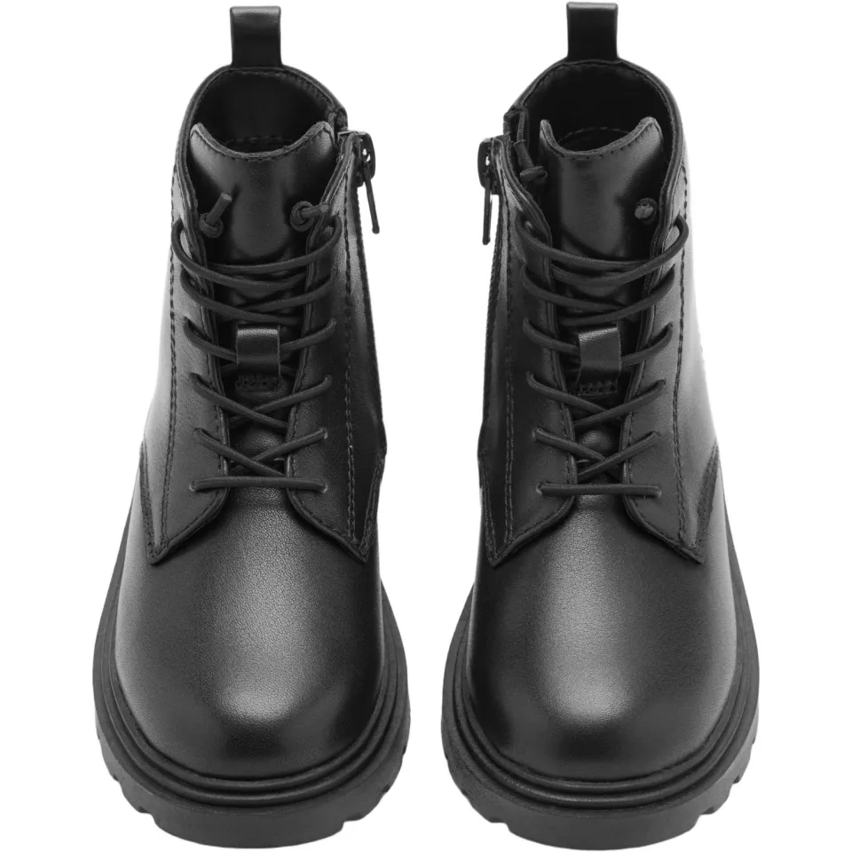Mango Kids leren enkelboots met profielzool - zwart, foto 3