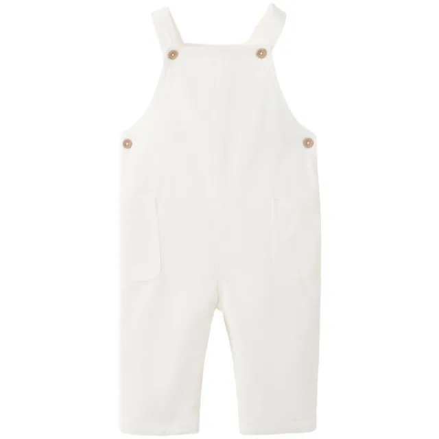 Mango Kids corduroy tuinbroek wit, foto 2