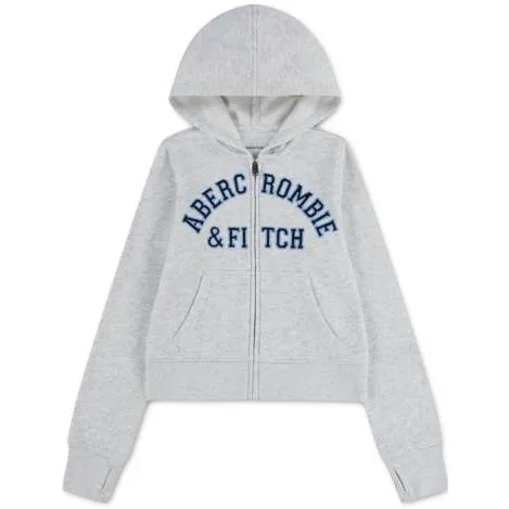 Abercrombie & Fitch sweatvest met tekst - lichtgrijs Tekst