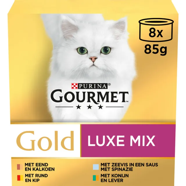 Gourmet Gold Luxe Mix natvoer kat 8 x 85 g, foto 2