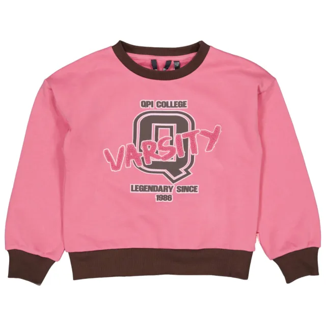 QPI sweater met tekst - roze