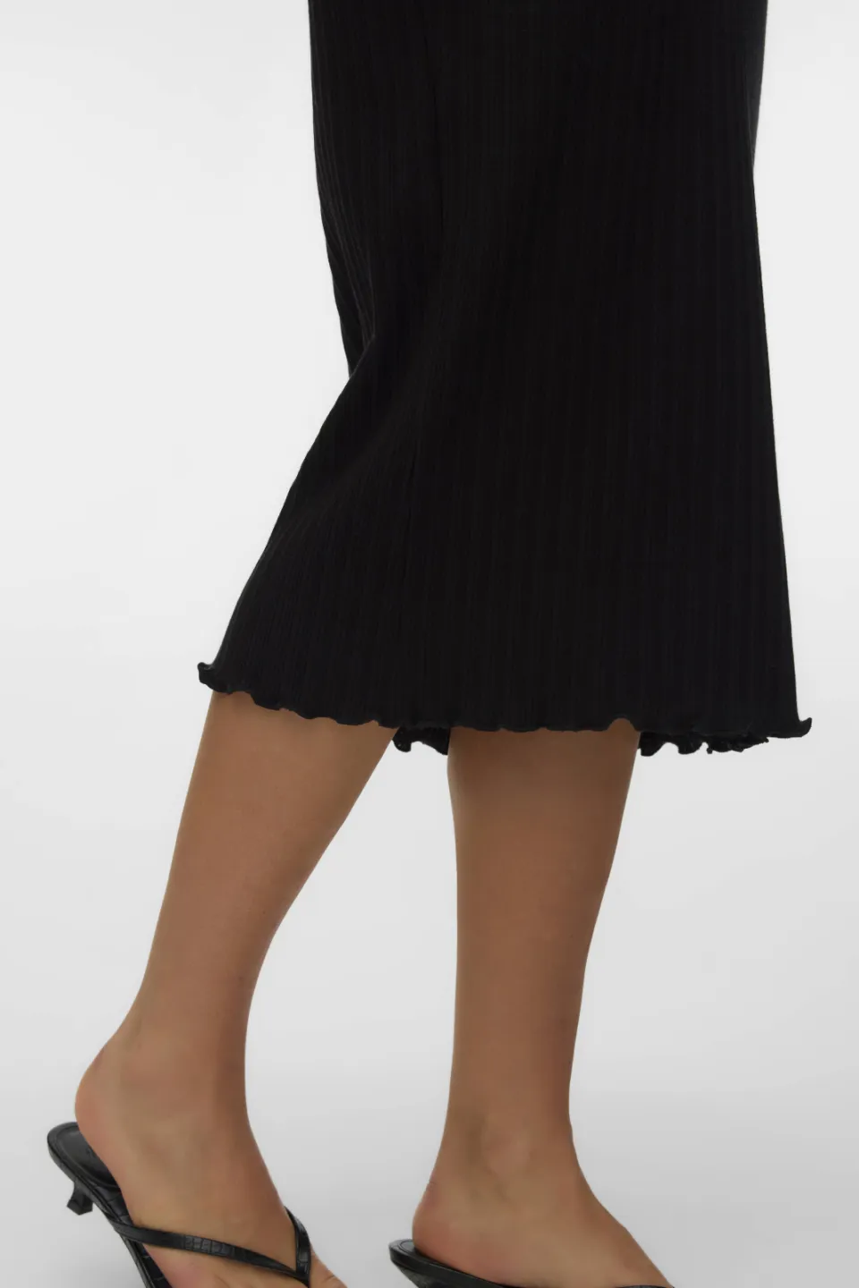 Mamalicious zwangerschaps midirok ribgebreid zwart, foto 3