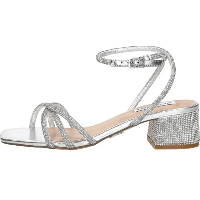 Steve Madden Cerena sandaal met blokhak zilver, foto 2