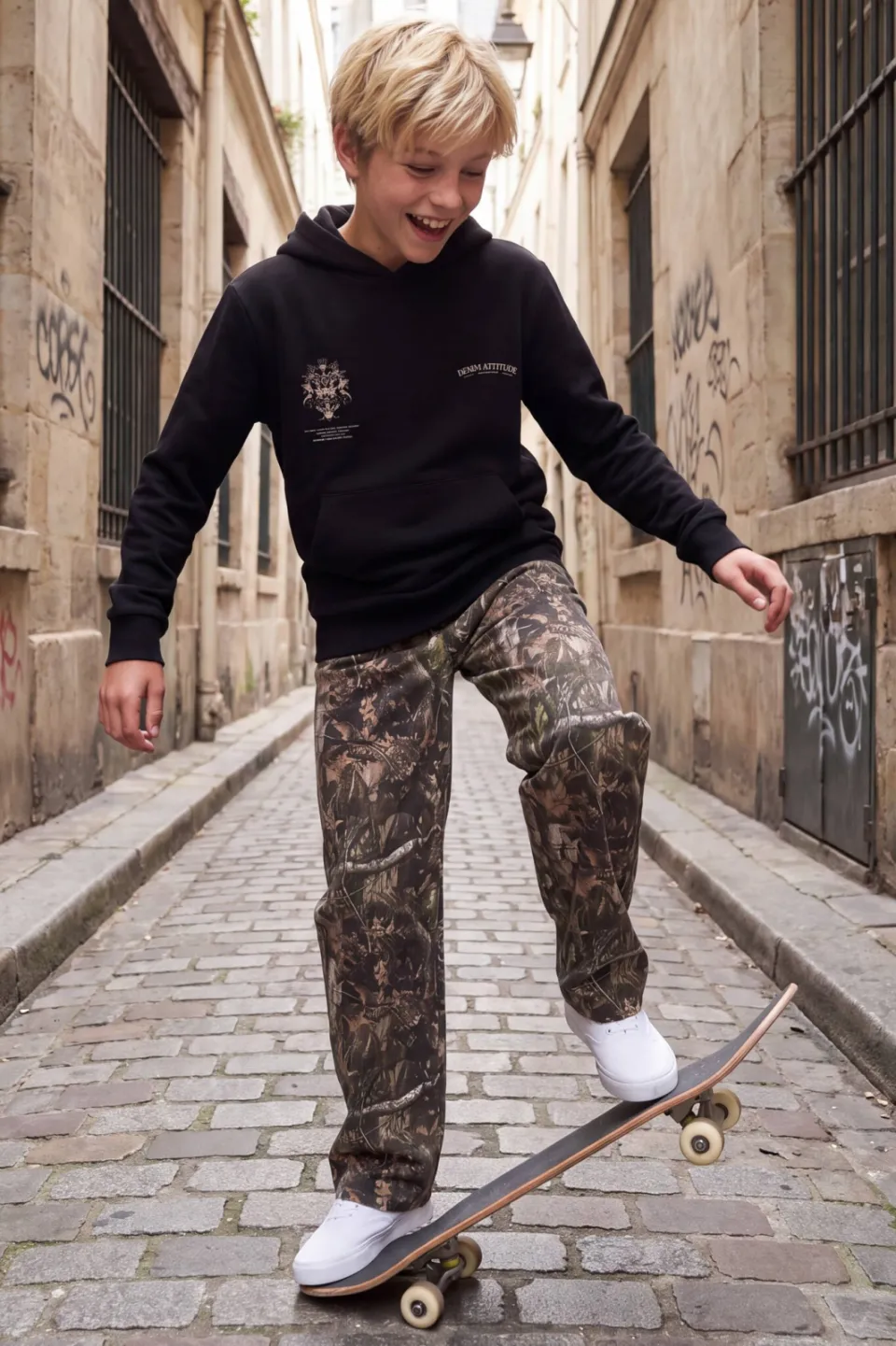 Jack & Jones JUNIOR hoodie met backprint - zwart, foto 6