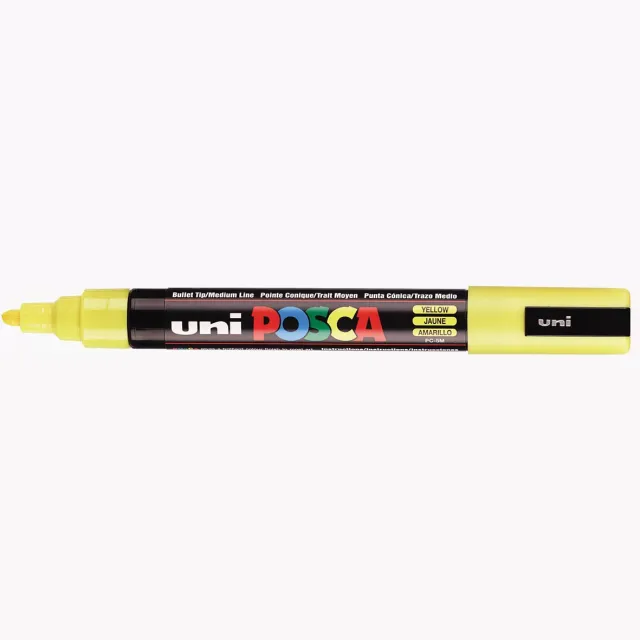 Posca marker met conische punt schrijfdikte medium geel
