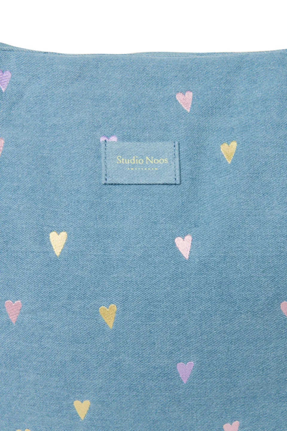 Studio Noos denim luiertas Hearts Mom Bag lichtblauw, foto 4