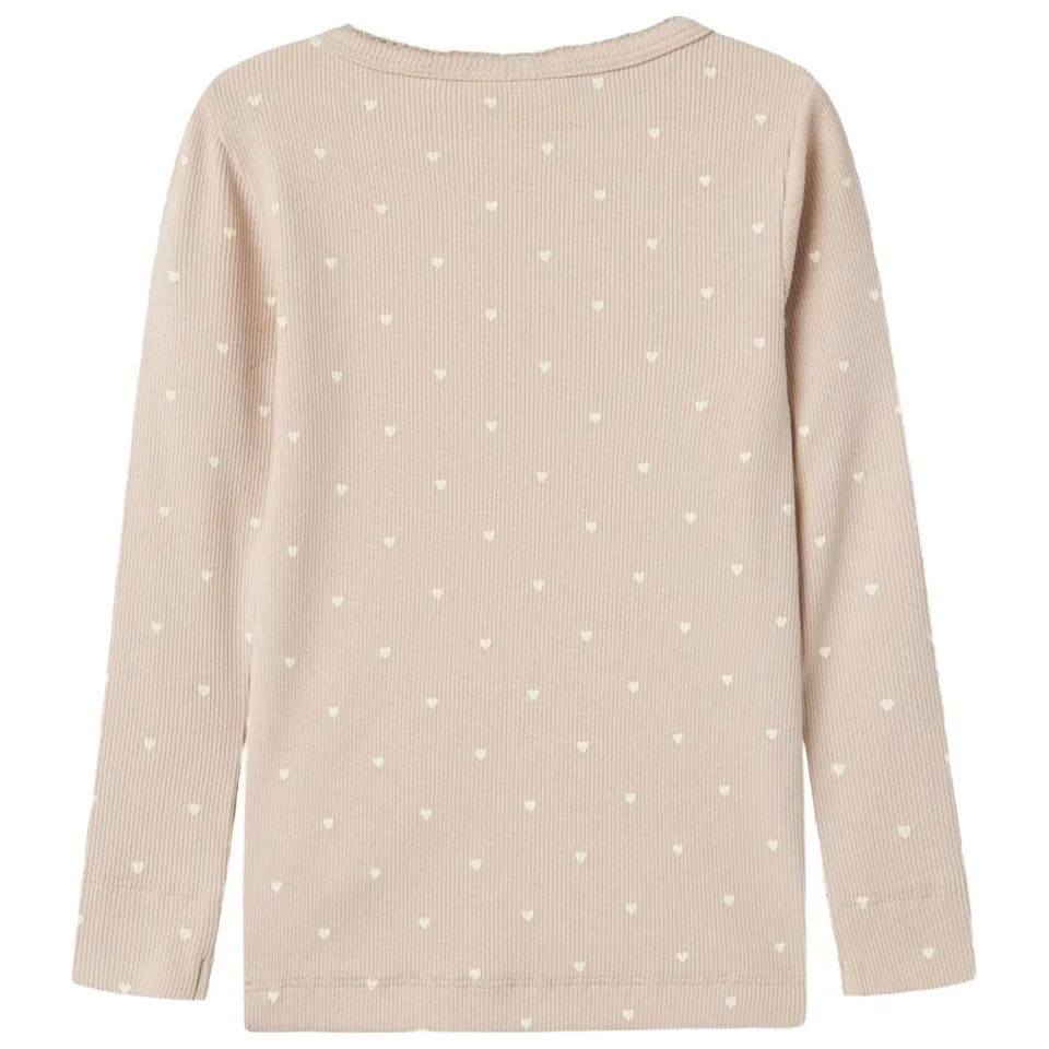 Lil' Atelier MINI longsleeve zand/wit, foto 2