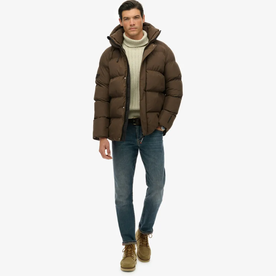 Superdry 5 Baffle Sports winterjas bruin, foto 3