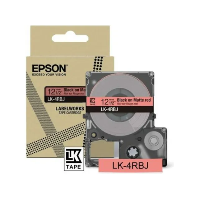 Epson LK-4RBJ Tape Zwart op rood