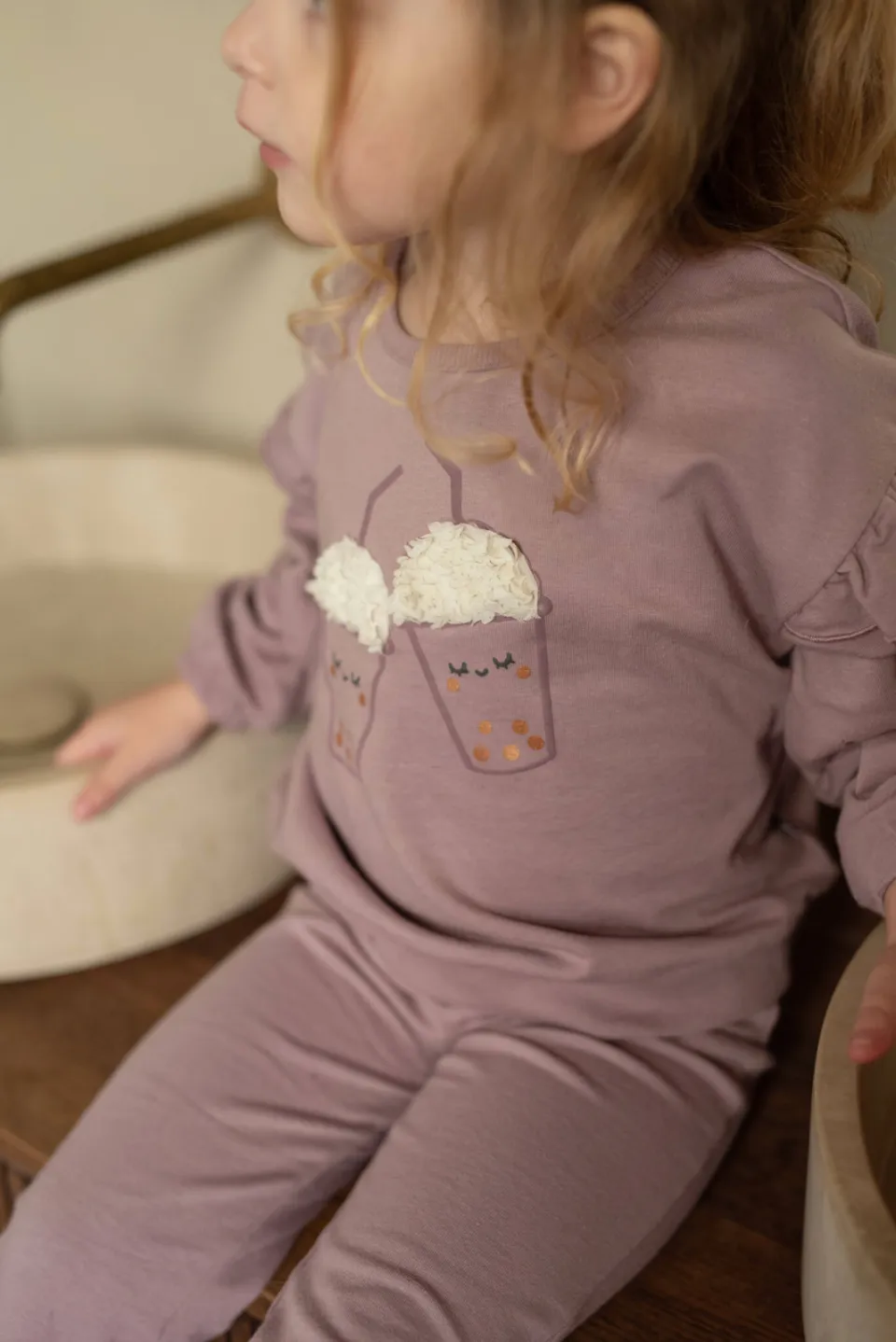 Dirkje oversized sweater met ruches - paars, foto 5