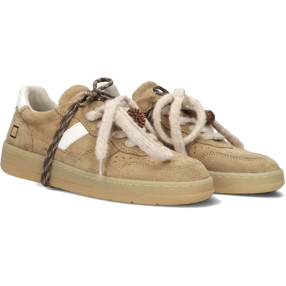 D.A.T.E. Court 2.0 Suede lage sneakers beige, foto 3