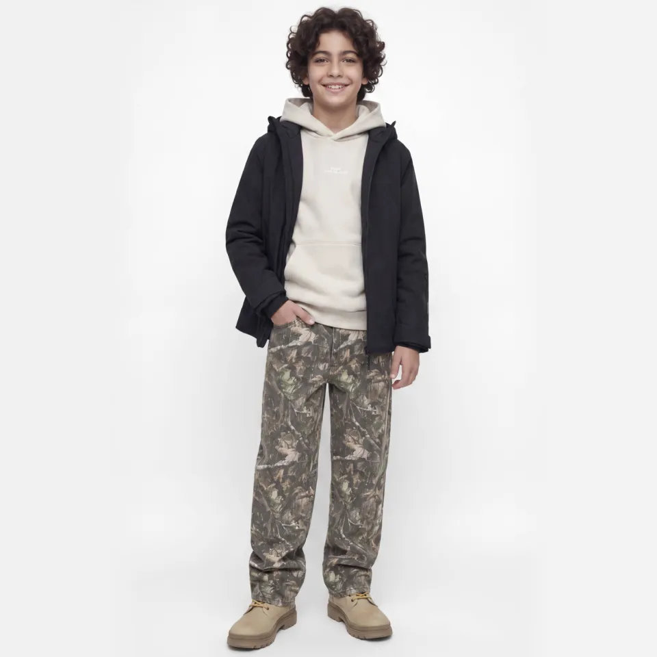 Jack & Jones JUNIOR hoodie met backprint - beige, foto 5