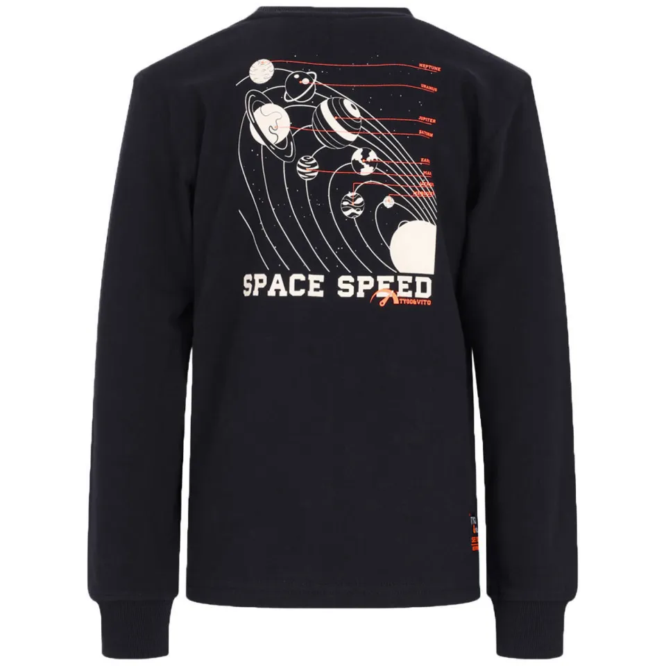 TYGO & vito longsleeve met backprint zwart, foto 3