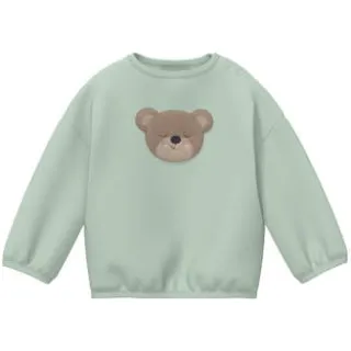 S.Oliver sweater met print - turquoise Blauw Printopdruk
