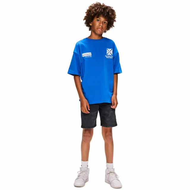 Retour Jeans t-shirt blauw Hardblauw