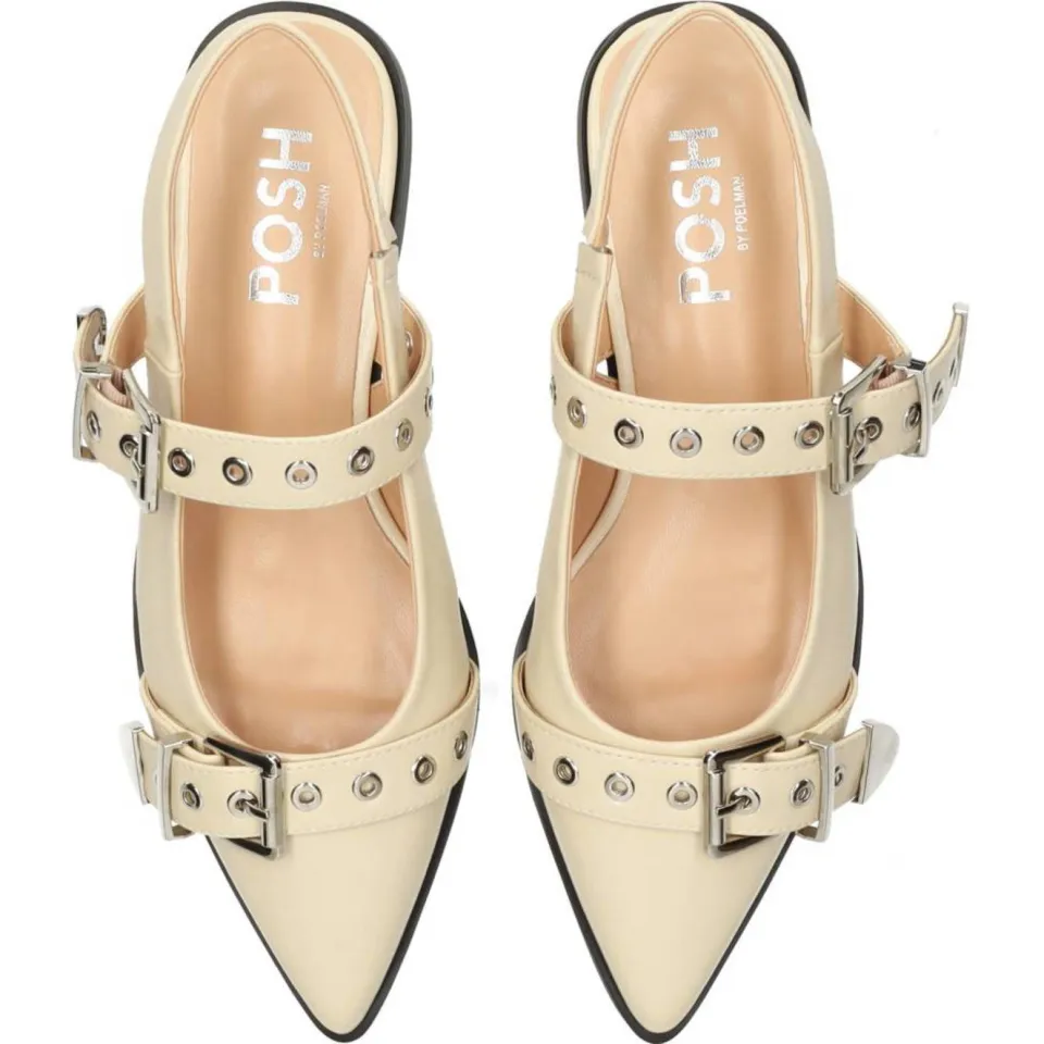 POSH by Poelman Julie slingback loafer ecru, foto 5