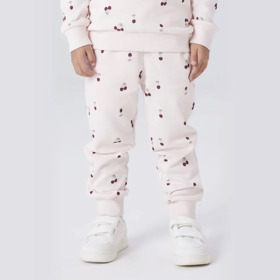 NAME IT joggingbroek met kersenprint lichtroze, foto 3