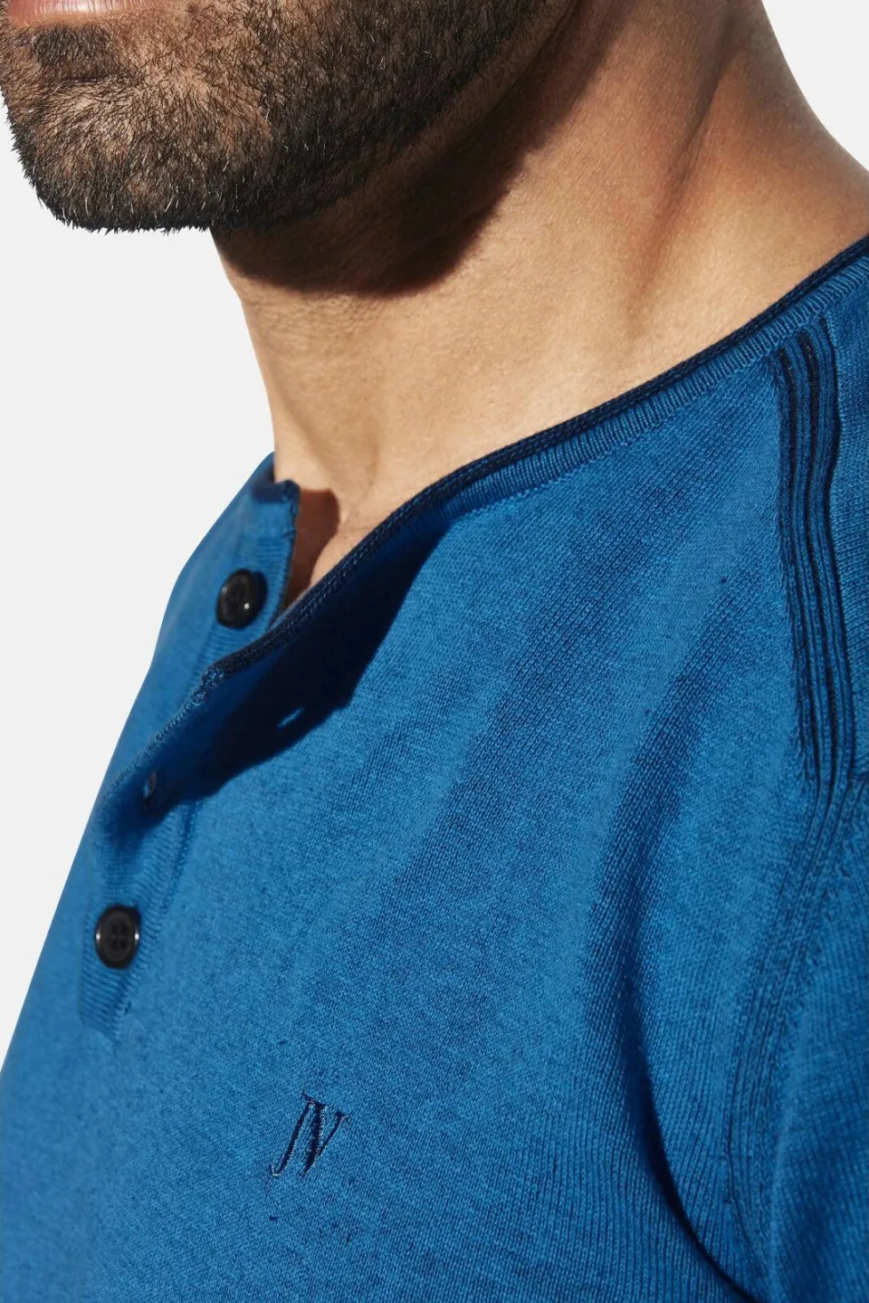 Jan Vanderstorm +FIT Collectie gebreide trui AKSELBERG Plus blauw, foto 5
