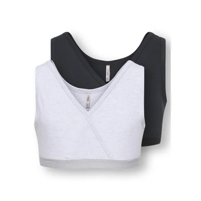 Only bh top set lichtgrijs zwart Lichtgrijs/zwart