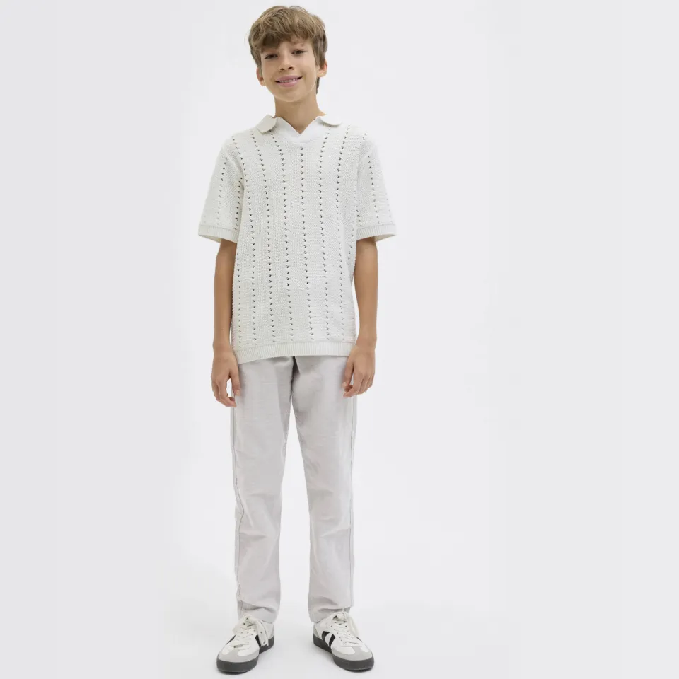 Jack & Jones relaxed fit casual broek lichtgrijs