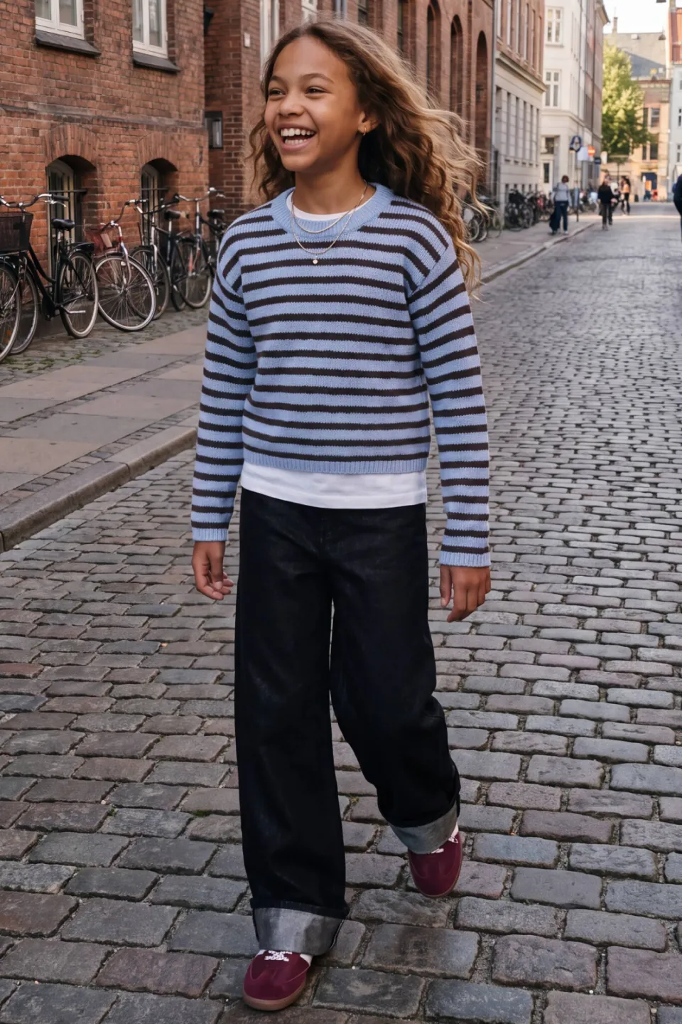 JJXX GIRL JXTOKYO wide leg jeans met glitters - zwart, foto 6