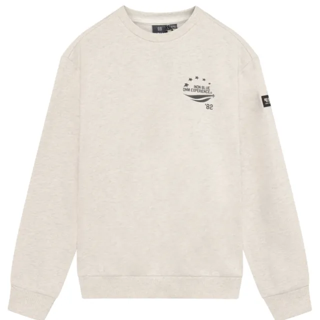 Indian Blue Jeans oversized sweater met backprint - ecru Zand