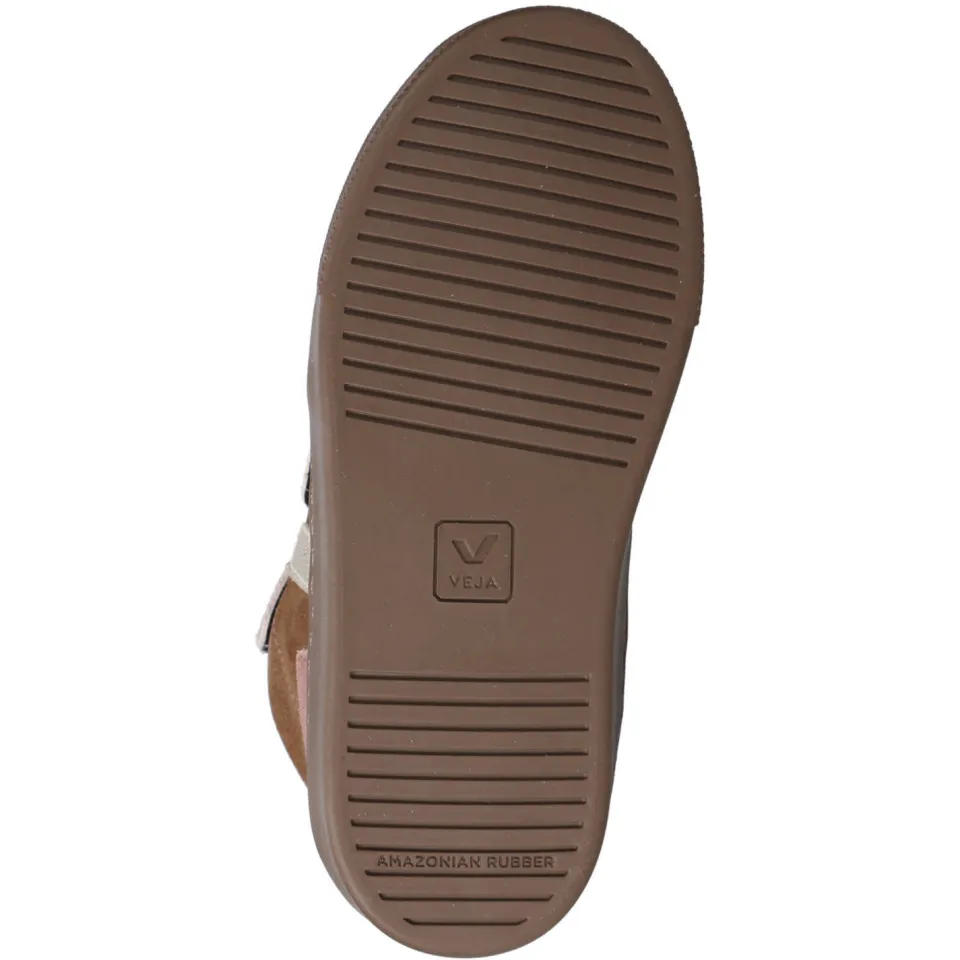 Veja Small V-10 Mid gevoerde suède sneakers aubergine/roze, foto 7