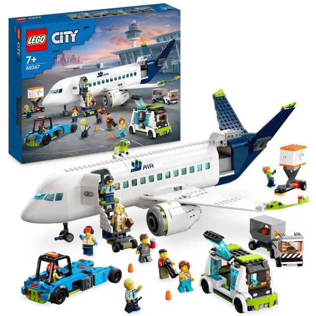 Lego City Passagiersvliegtuig Speelgoed Vliegtuig Voertuigen Set 60367, foto 2