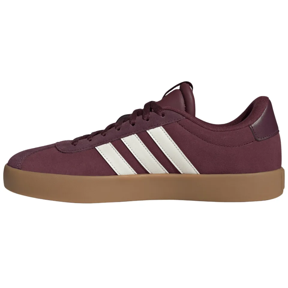 Adidas Sportswear VL Court 3.0 suede sneakers bordeaux/wit, foto 3