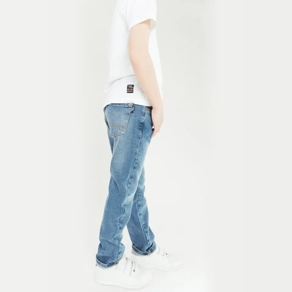 TYGO & vito regular waist regular fit jeans medium blue denim, foto 4