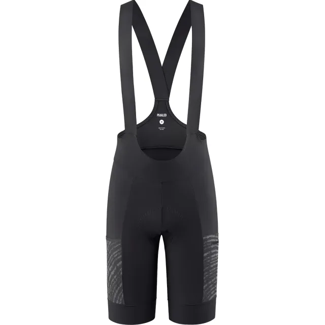 Pedaled Odyssey fietsbroek met bretels zwart/grijs