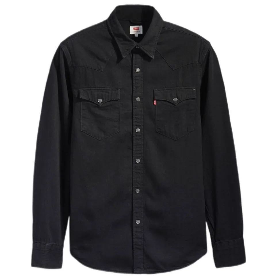 Levi's regular fit denim overhemd Barstow Western marble black, foto 2