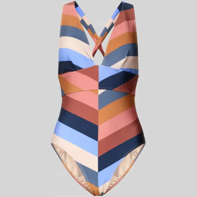 Barts Badpak in all-over look met V-hals Blauw