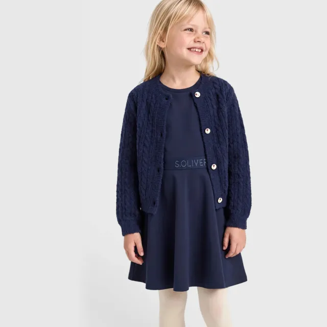 S.Oliver gebreid vest - donkerblauw