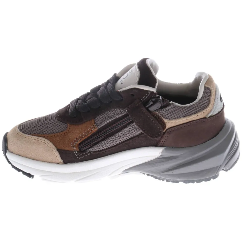Hip suède sneakers - bruin/grijs, foto 4