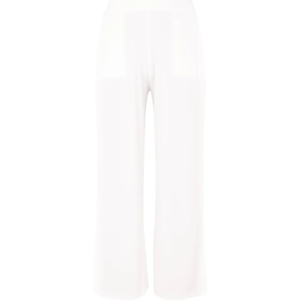 Yoek extra wijde broek regular waist wit, foto 2