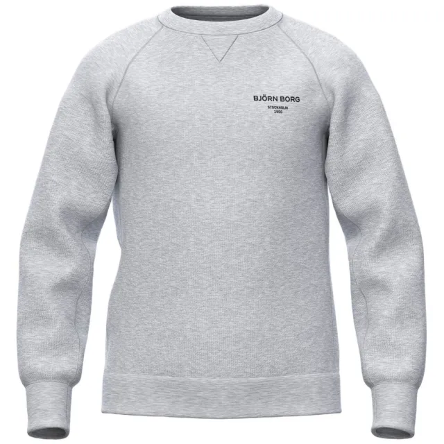 Björn Borg sweater met logo - grijs Grijs melange