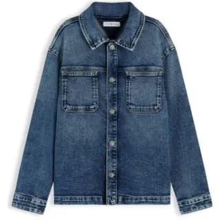 Tommy Hilfiger denim overhemd - middelblauw Effen Medium blue denim