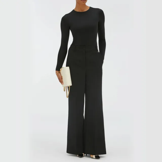 Josh-V Kate wide leg high waist broek zwart, foto 5