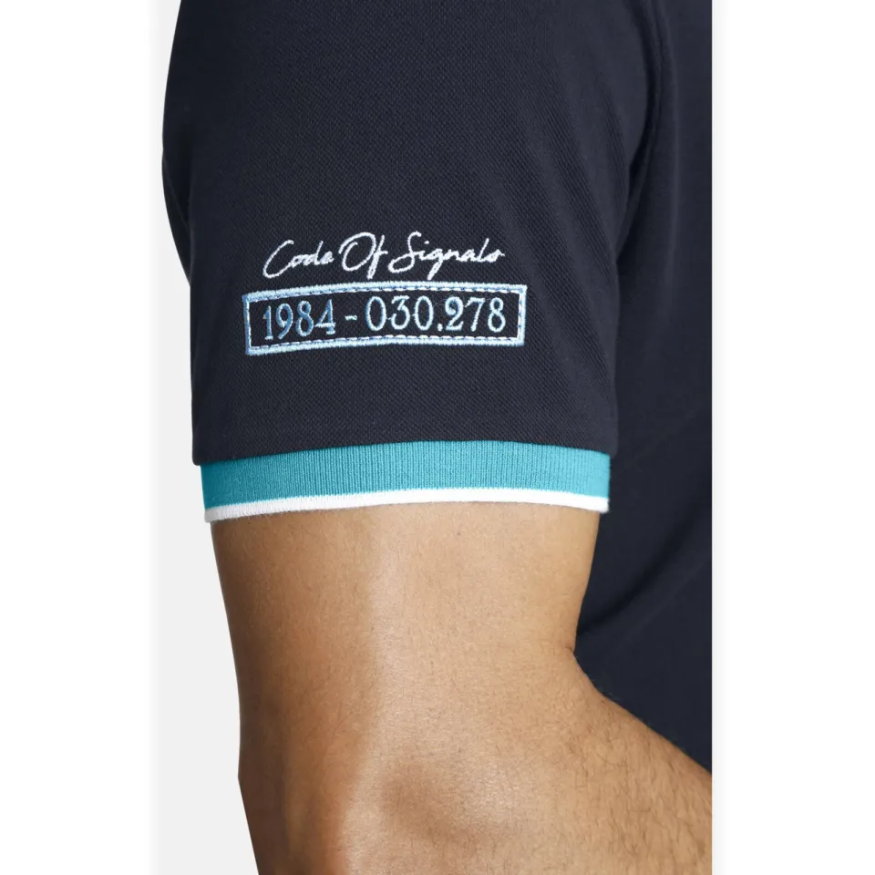 Jan Vanderstorm regular polo IWAR Plus donkerblauw, foto 6
