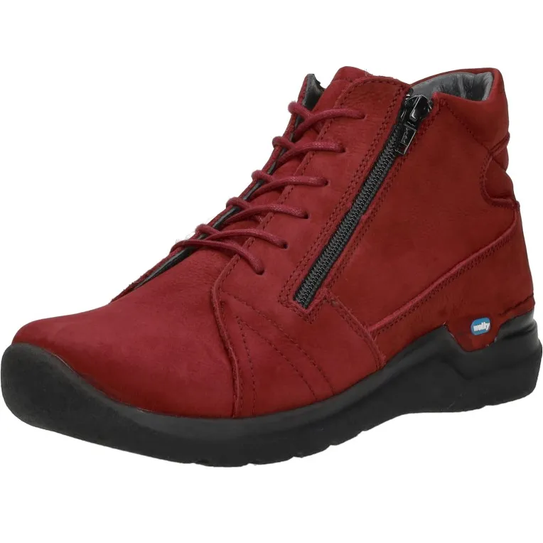 Wolky Why hoge veterschoenen rood, foto 3