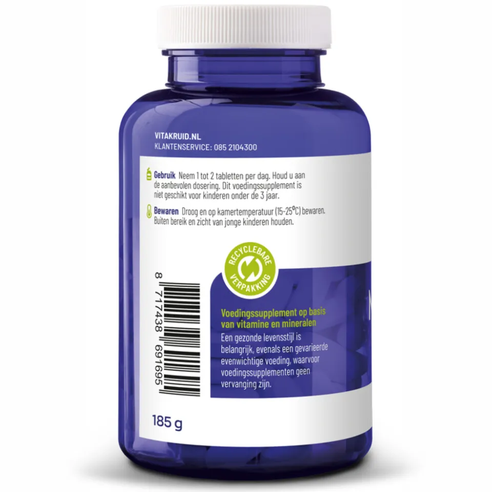Vitakruid Magnesium 150 malaat met vitamine B6 tabletten