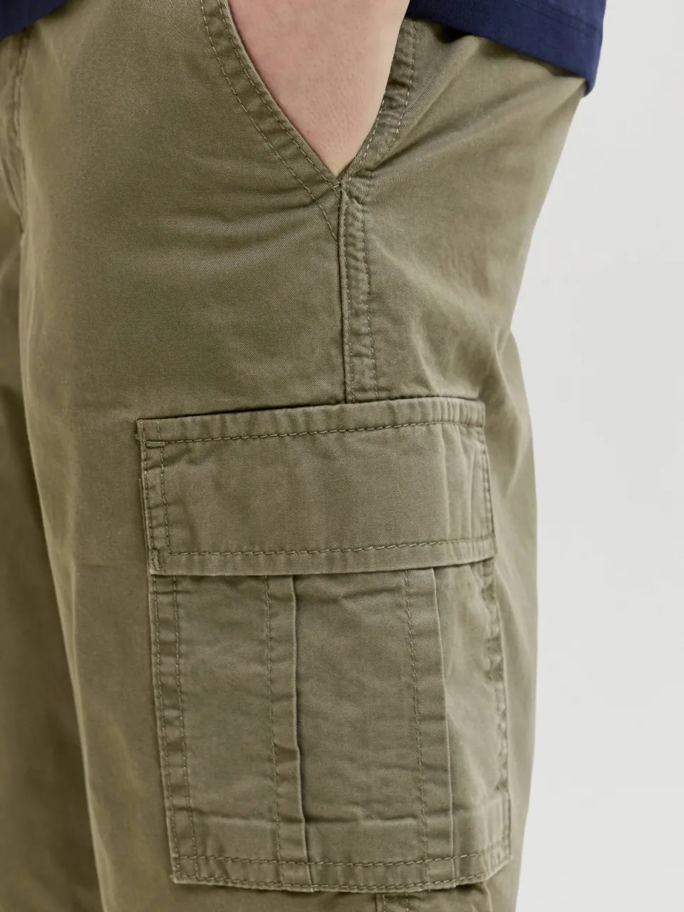 Jack & Jones JUNIOR relaxed high waist cargo short olijfgroen, foto 4