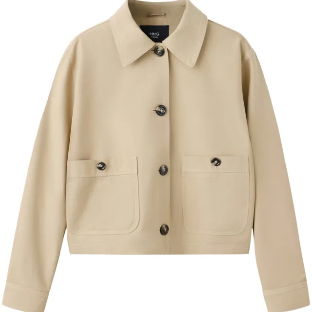 Mango Teen katoenen jack beige