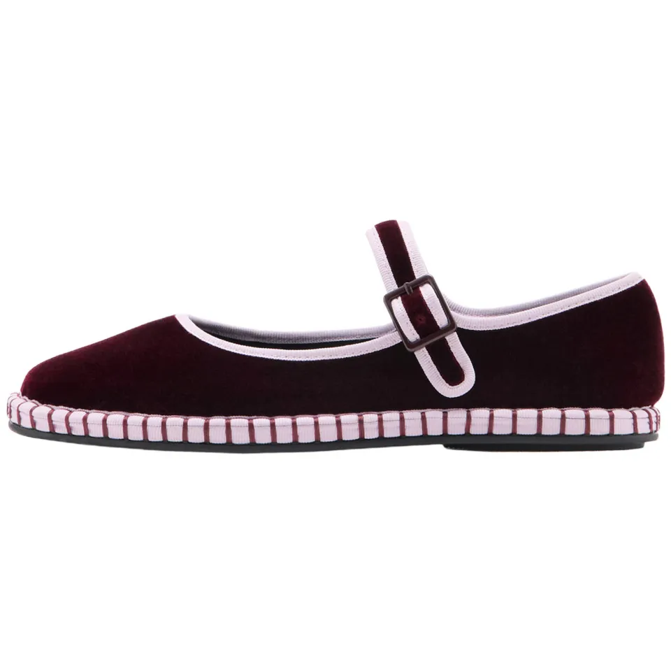Mango Kids ballerina's - donkerrood/lichtroze, foto 4