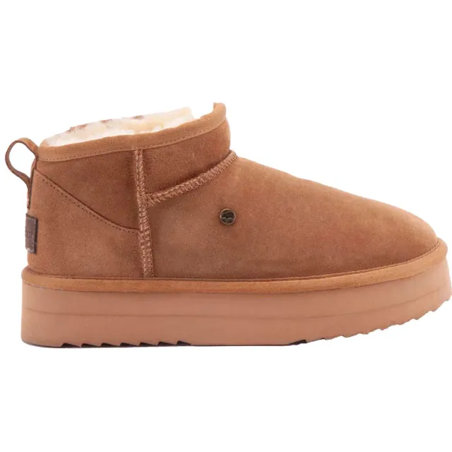 Warmbat Durack plateau suède boot bruin