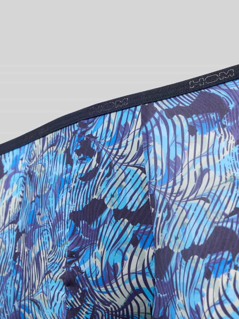 Hom Slim Fit trunks met logodetail oceaanblauw, foto 4